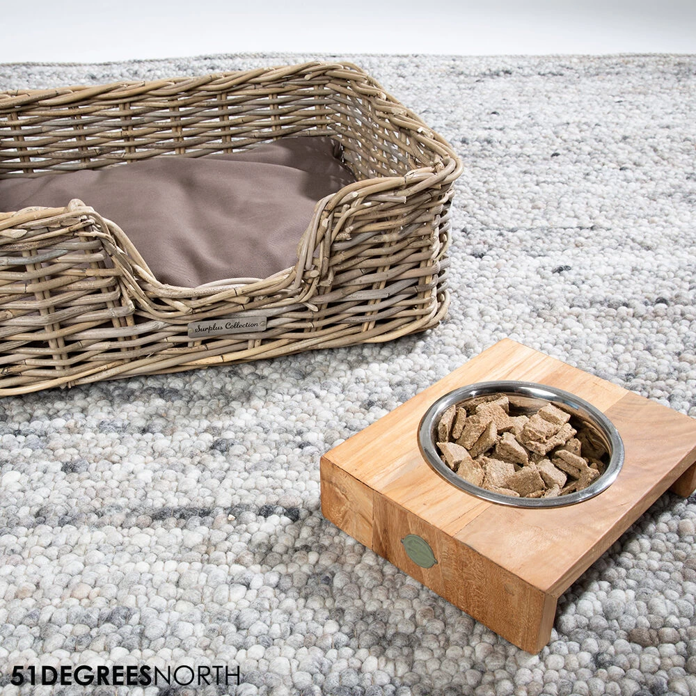 51 Degrees North Voerbak Teak High - Afbeelding 2