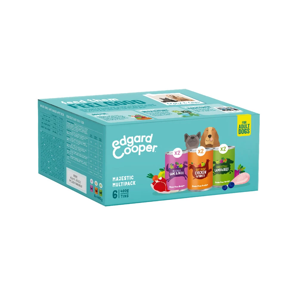 Edgard & Cooper Multipack Hondenvoer - Blik - Kip / Wild & Lam - Afbeelding 2