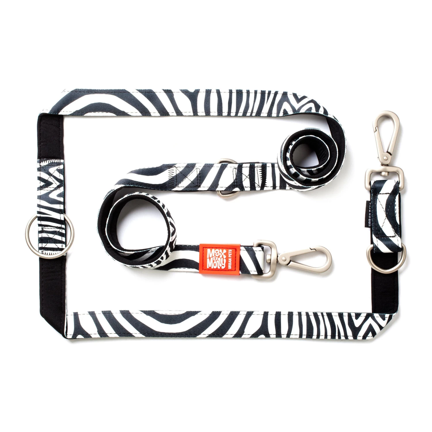 Max & Molly Multi-Function Hondenriem - Zebra - Afbeelding 3