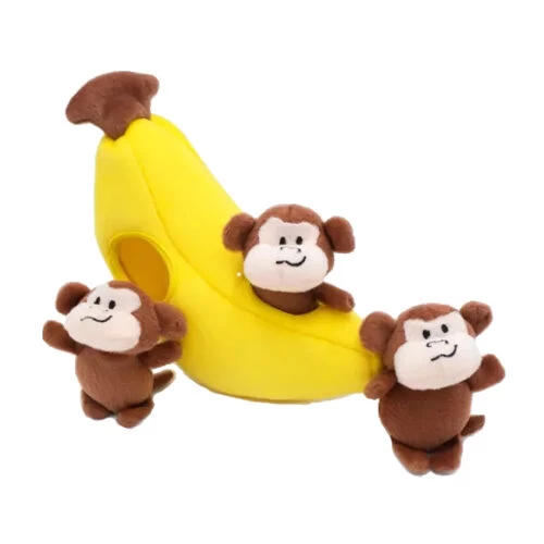 ZippyPaws Zippy Burrow Monkey 'n Banana - Afbeelding 2